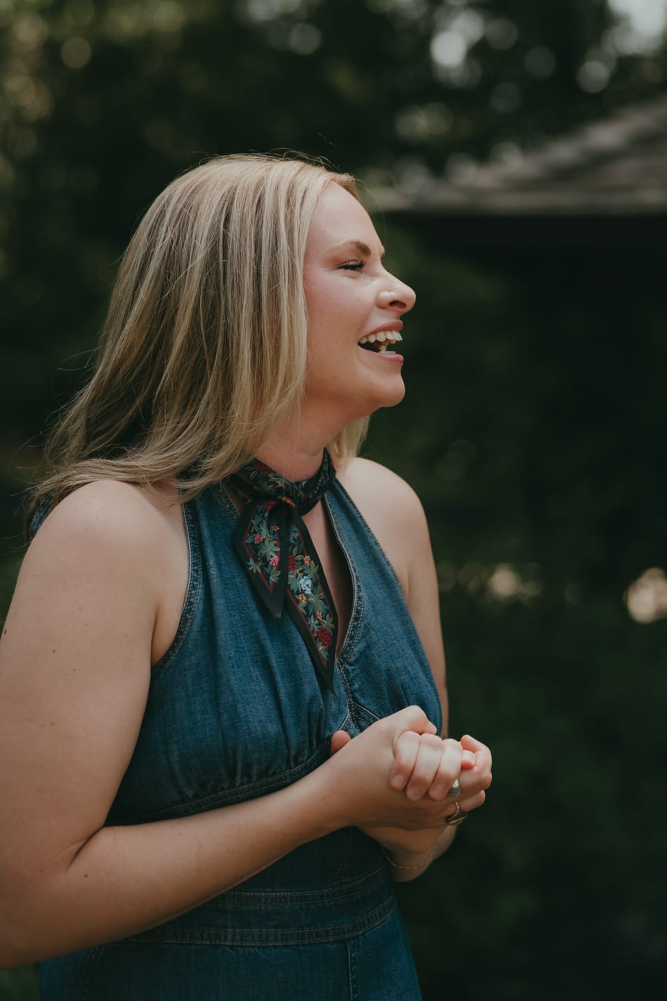 Customer photo review of Trellis Skinny Scarf