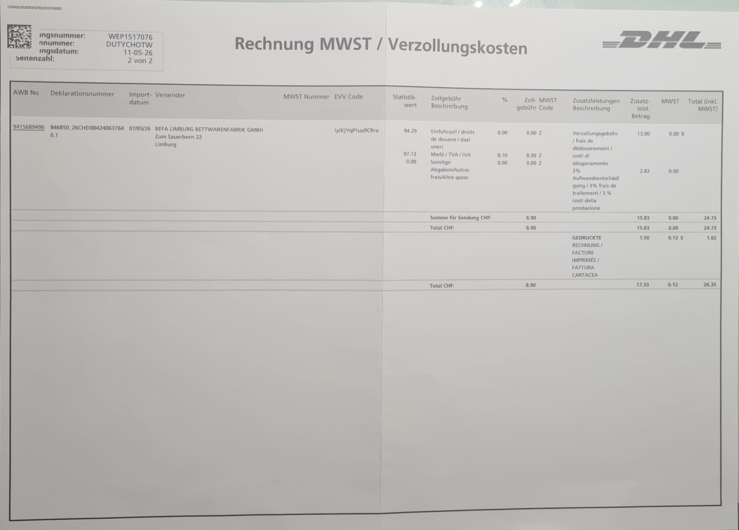 Customer photo review of 3-Kammer Daunen Kopfkissen (2 Stück Set)