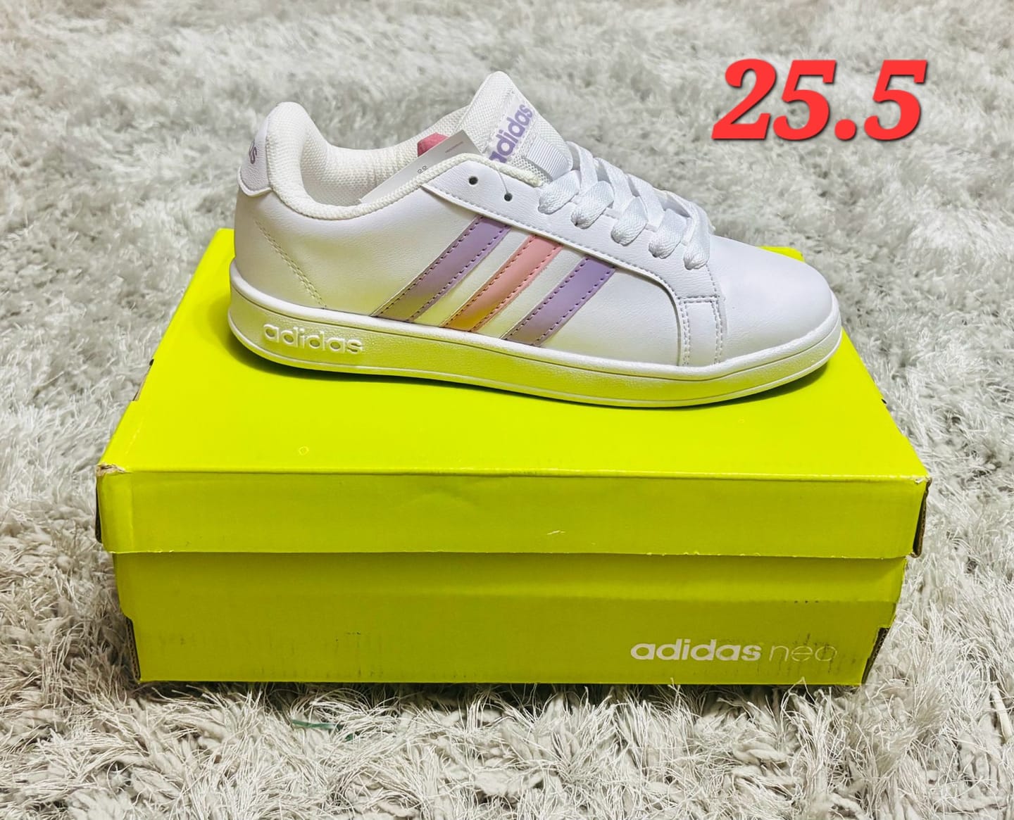 Customer photo review of Tenis Neo Grand Court Blanco Lila Rosa