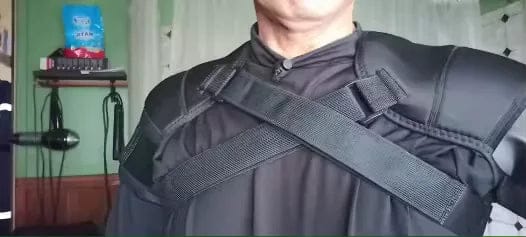 Customer photo review of Double Shoulder Compression Brace