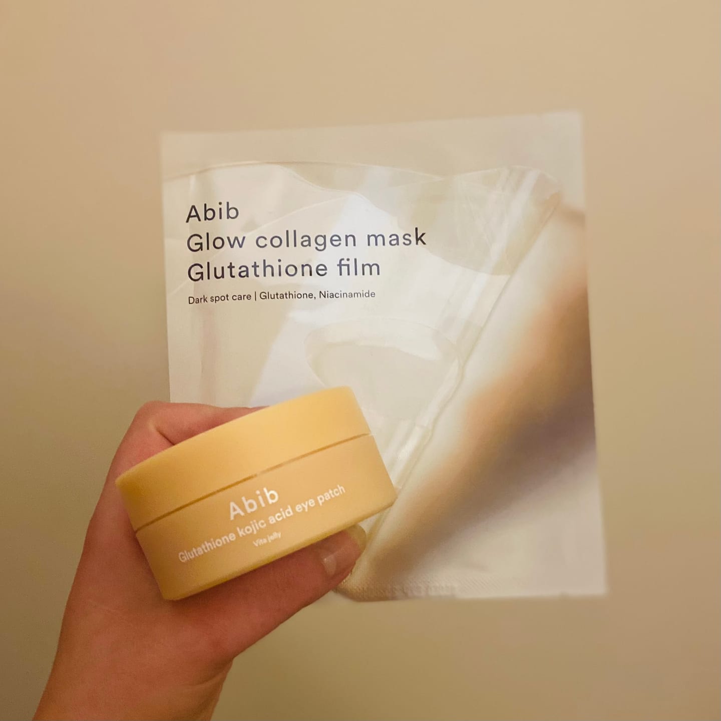 Customer photo review of Glow collagen mask Glutathione film