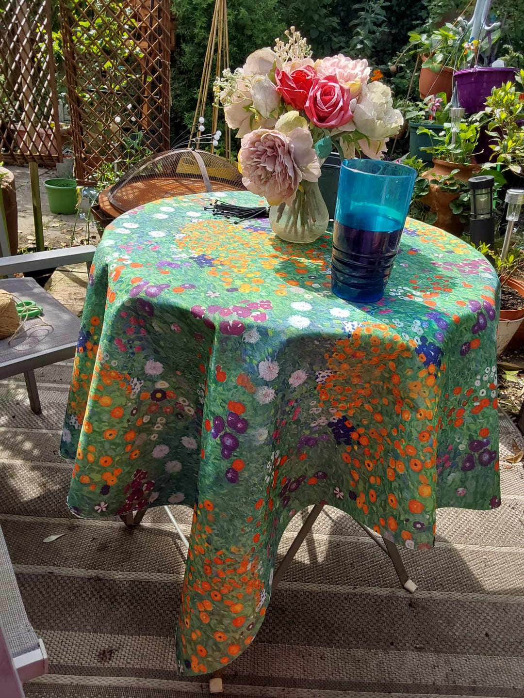 Customer photo review of Klimt Flower Garden Water Resistant Fabric