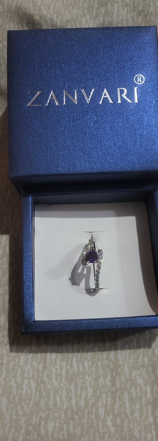 Customer photo review of INFINITY KNOT AMETHYST RING