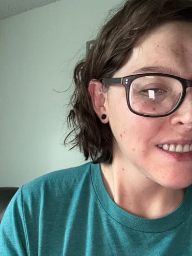 Customer photo review of Petite Faux Druzy Earrings - Your Freebie to try Plastic Posts!
