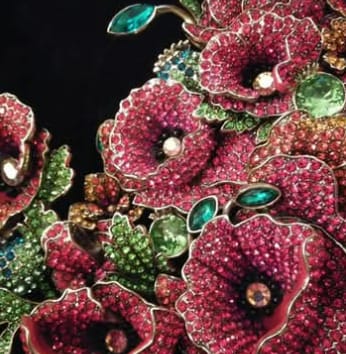 Customer photo review of HEIDI DAUS® "Empress of the Bloom" Crystal Poppy Statement Necklace