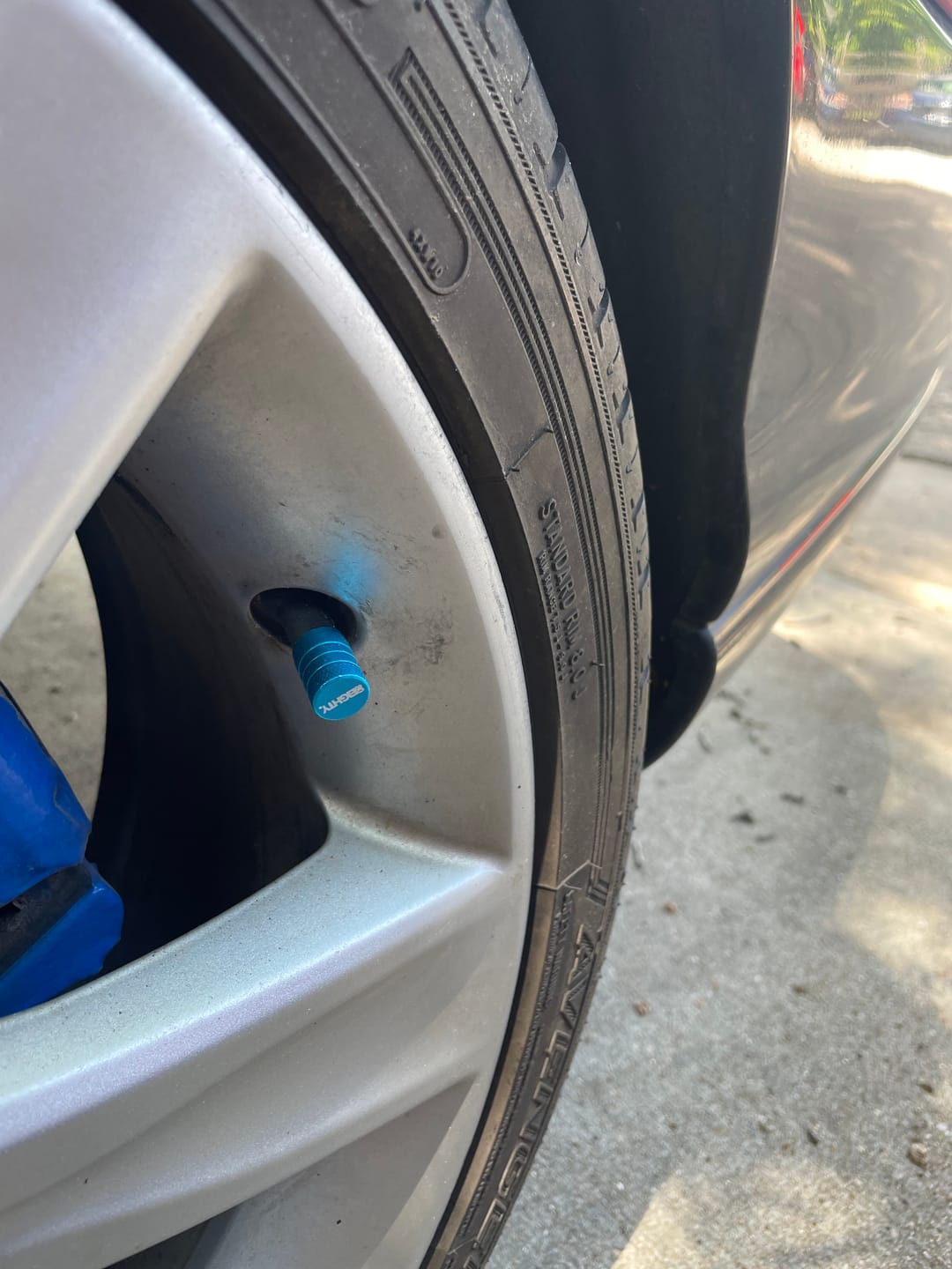 Customer photo review of 80Eighty® Teal Valve Stem Caps
