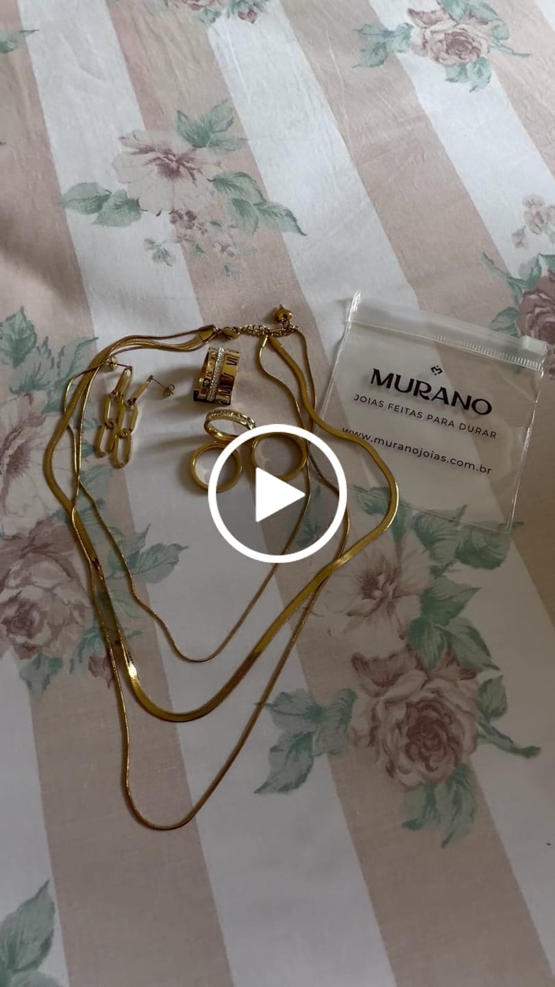 Customer video review of Brincos Pendentes Elo Banhado em Ouro 18k