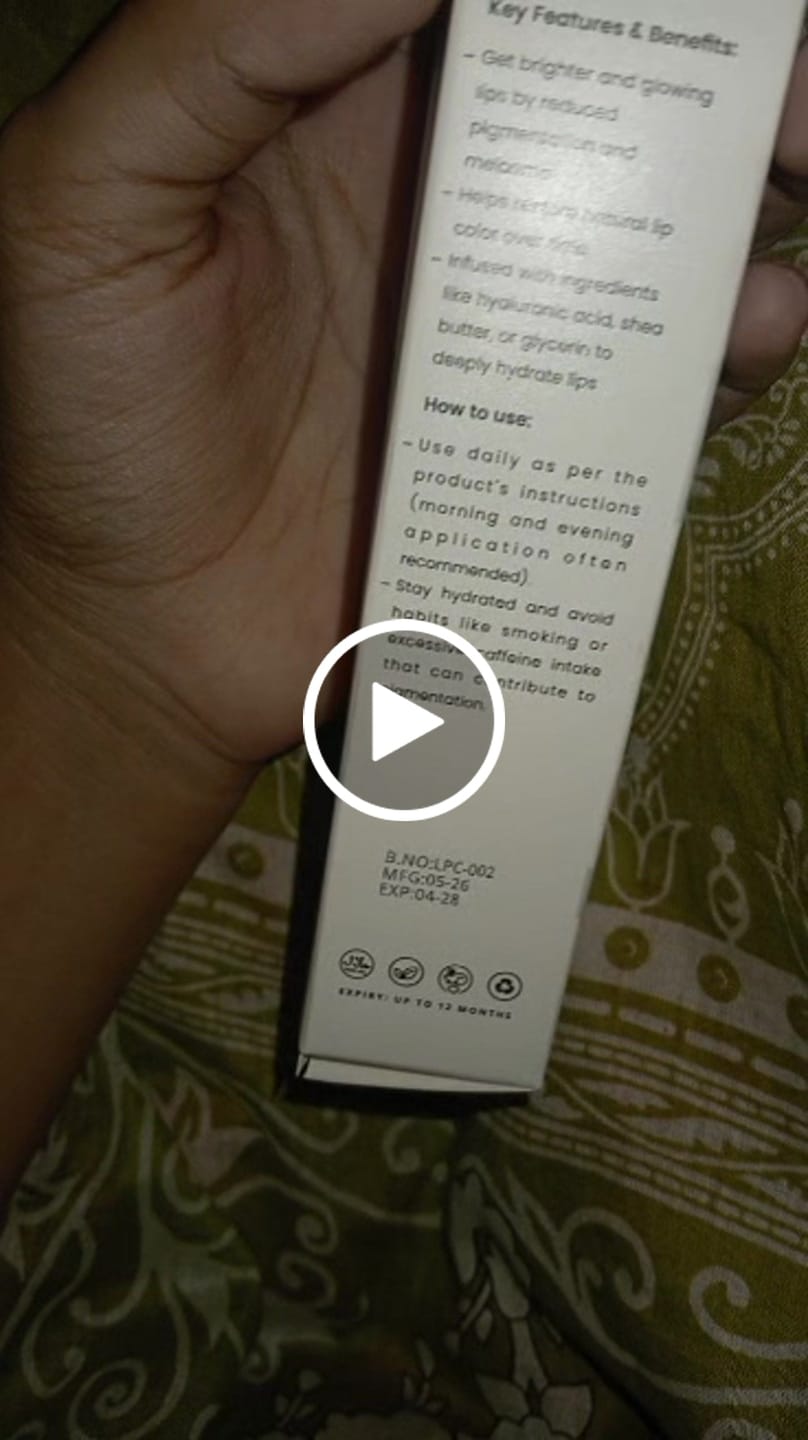 Customer video review of Advance Lip Pigmentation Cream💋 + SPF 30 Protection🛡️