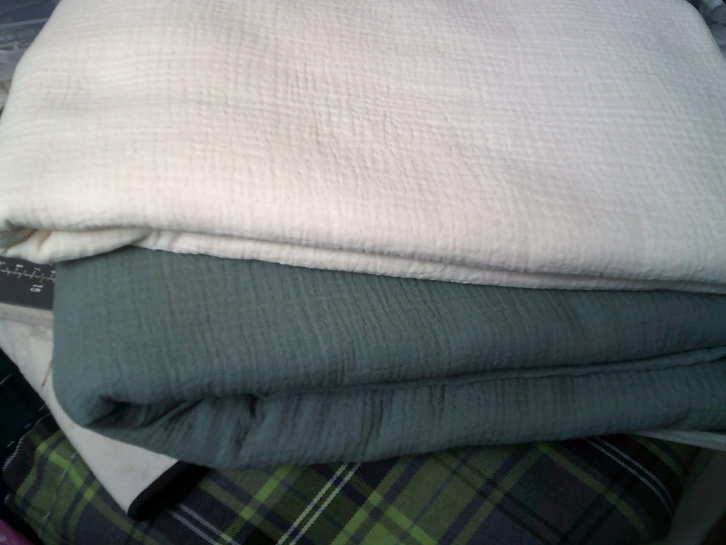 Customer photo review of Special Offer Sage Green Double Gauze Fabric