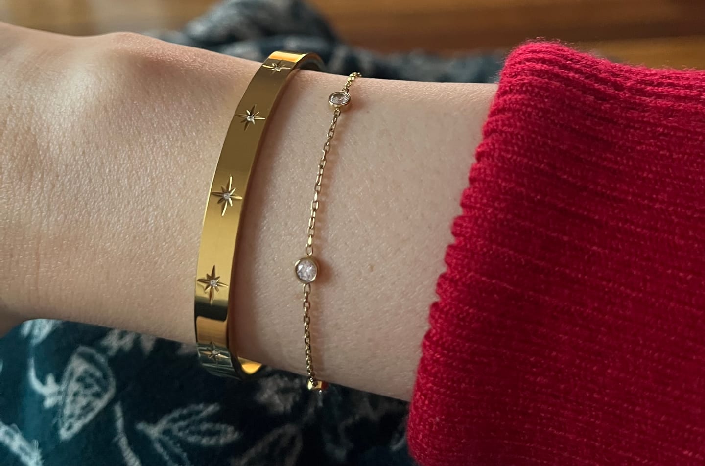Customer photo review of Sapphire Station Chain Bracelet
