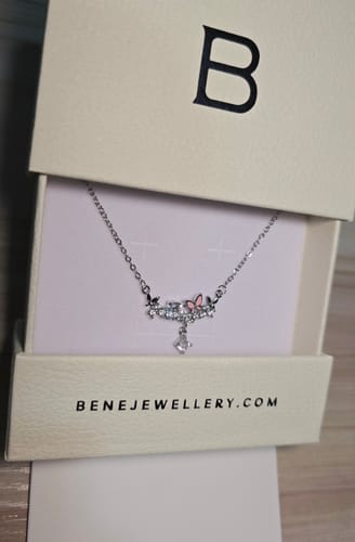 Customer photo review of Aliana Butterfly Necklace