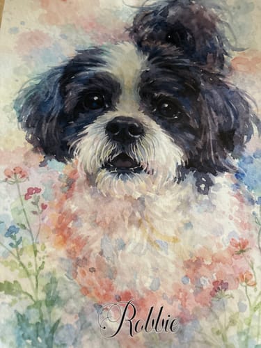 Customer photo review of Personalized Poster With Dog or Cat - Watercolor