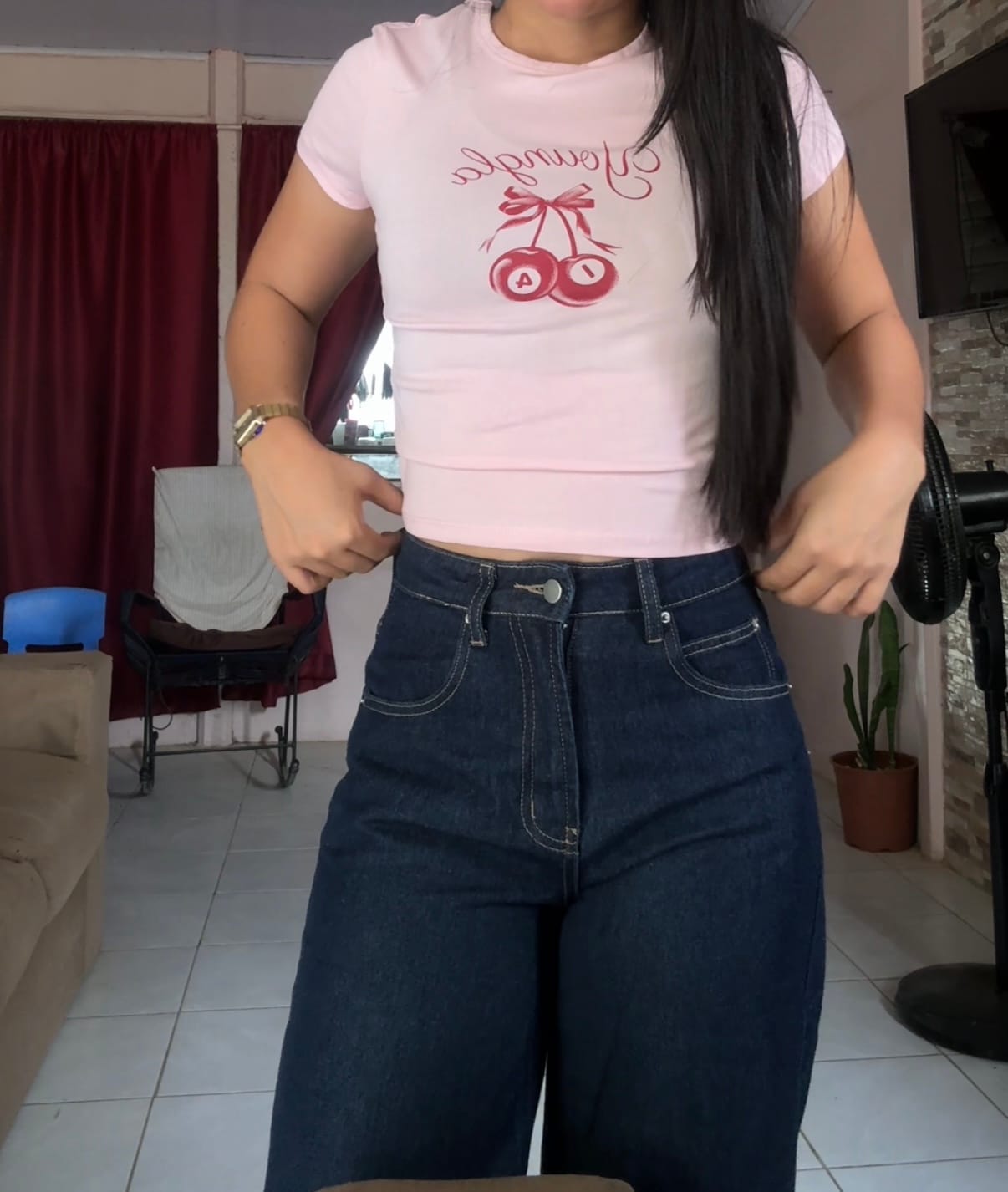 Customer photo review of W401 Vintage Baby tee
