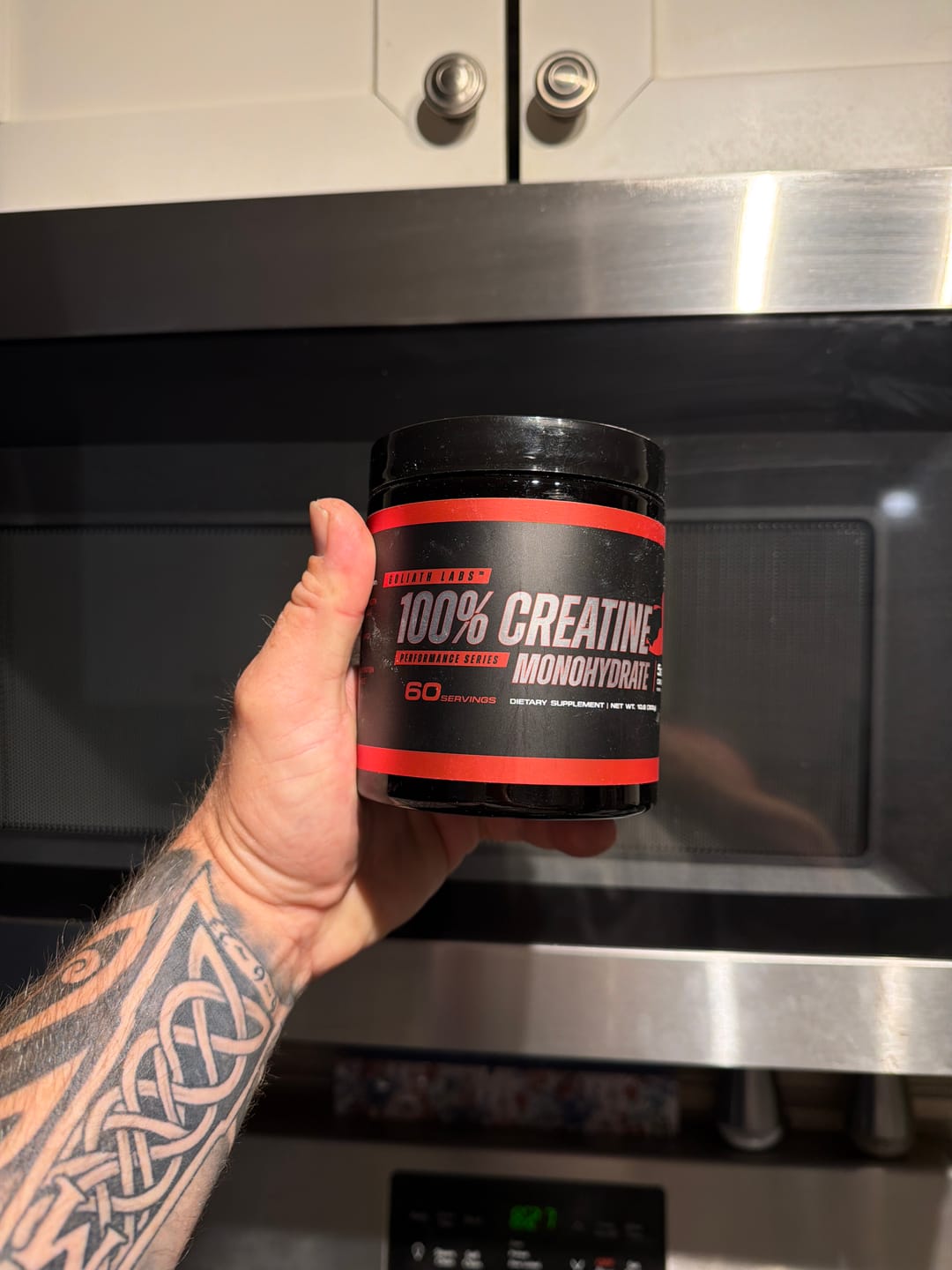 Customer photo review of 100% Creatine Supplement