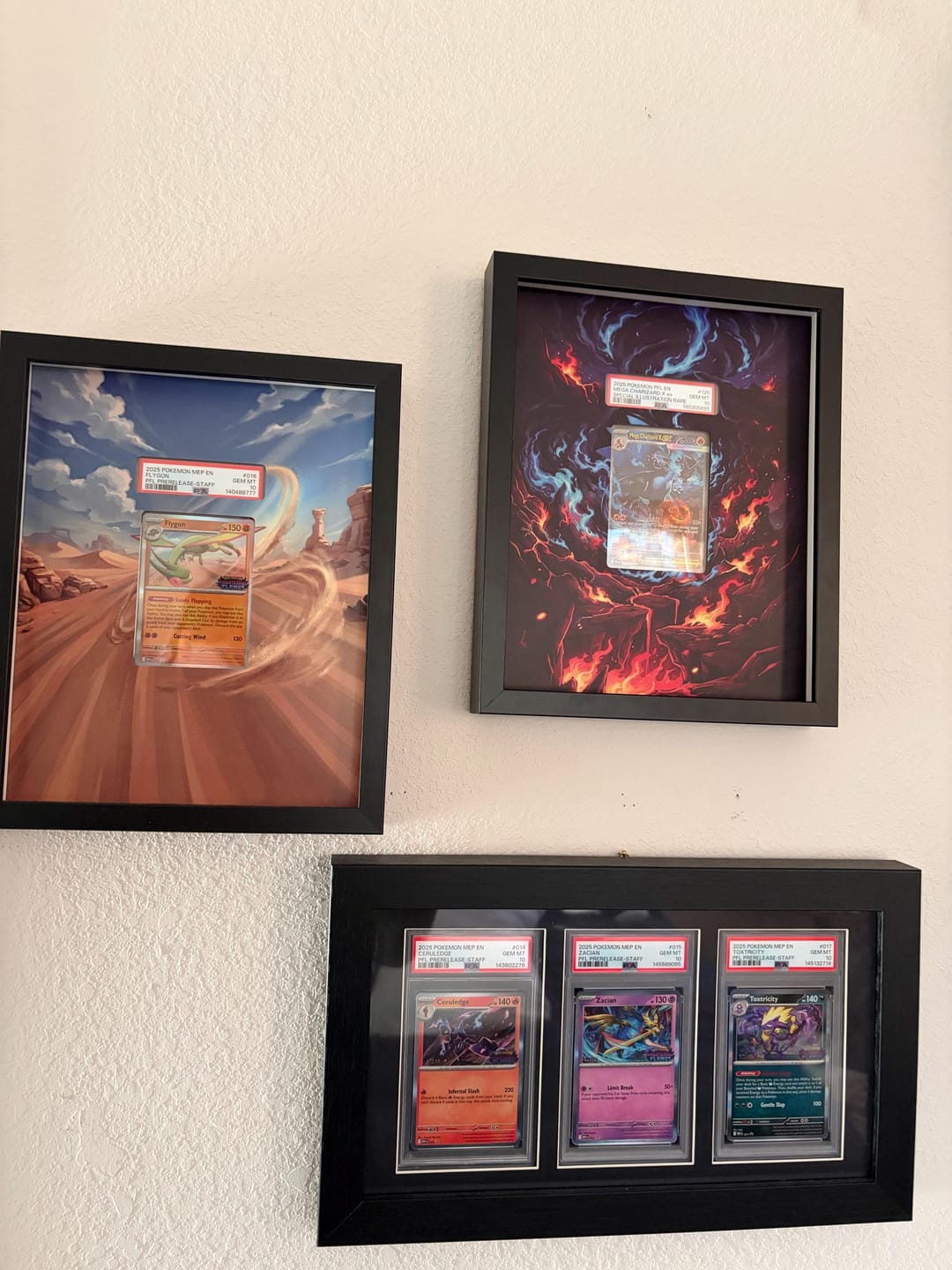 Customer photo review of Custom Extended Art Display Frame – Your Choice of Artwork | (Raw/Graded Cards)