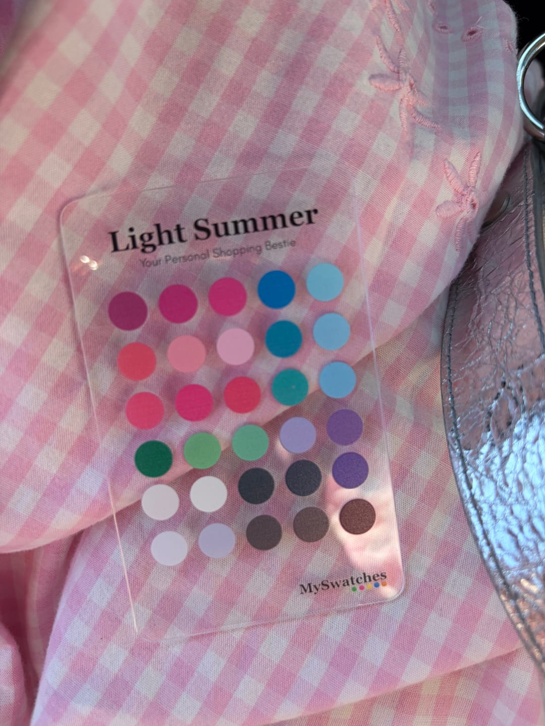 Customer photo review of Personal Swatch Card