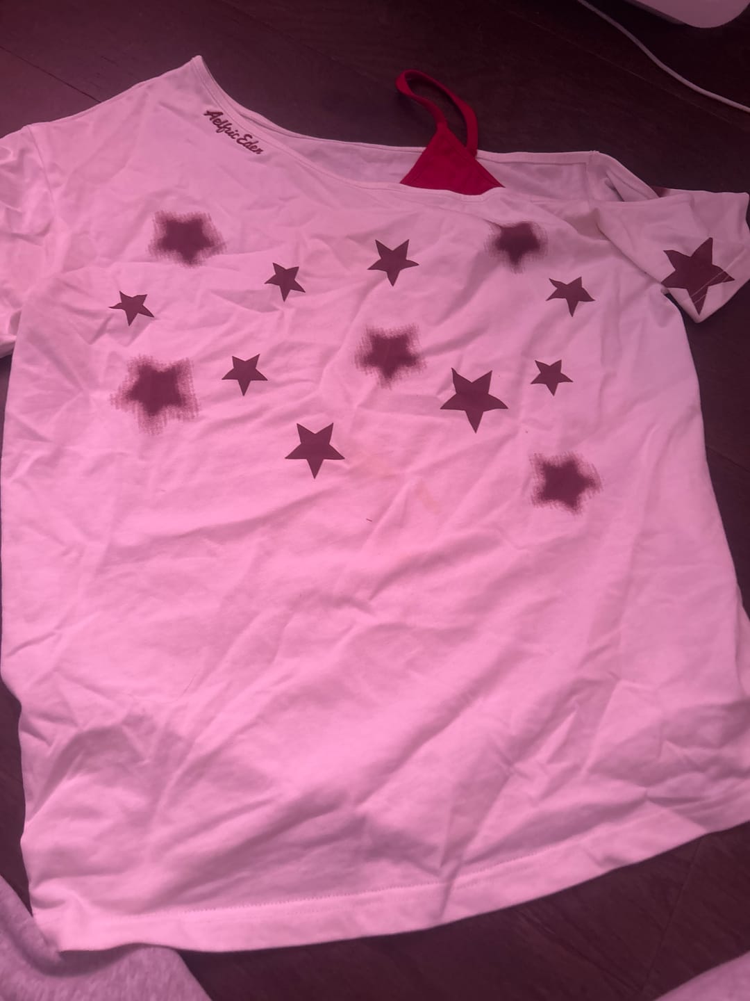 Customer photo review of Aelfric Eden Star Graphic Off-The-Shoulder Tee