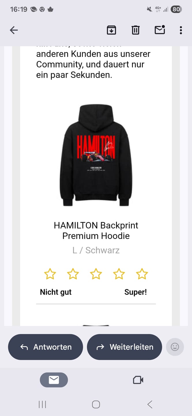 Customer photo review of HAMILTON Backprint Premium Hoodie