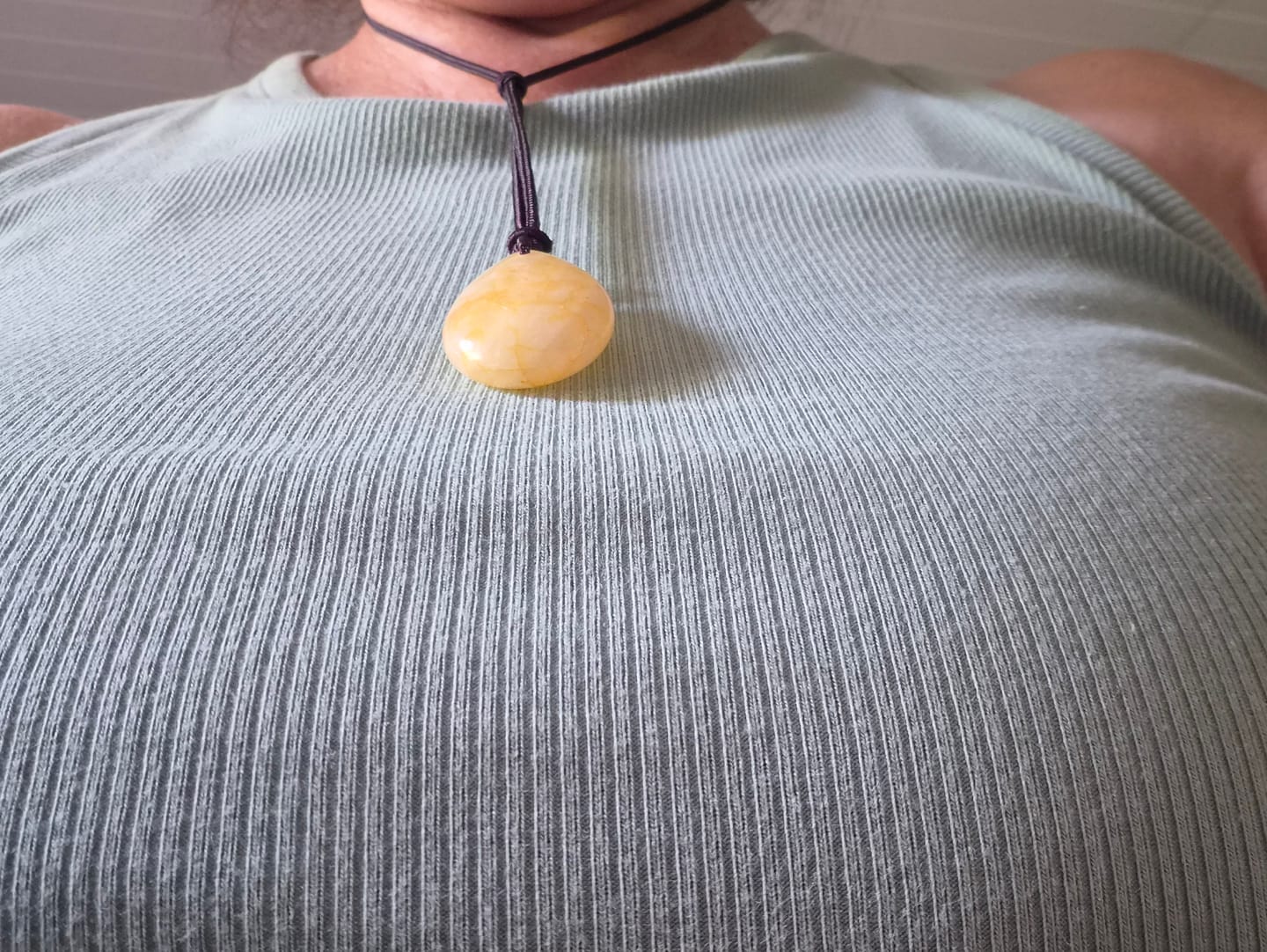 Customer photo review of Citrin Halskette - Tropfen
