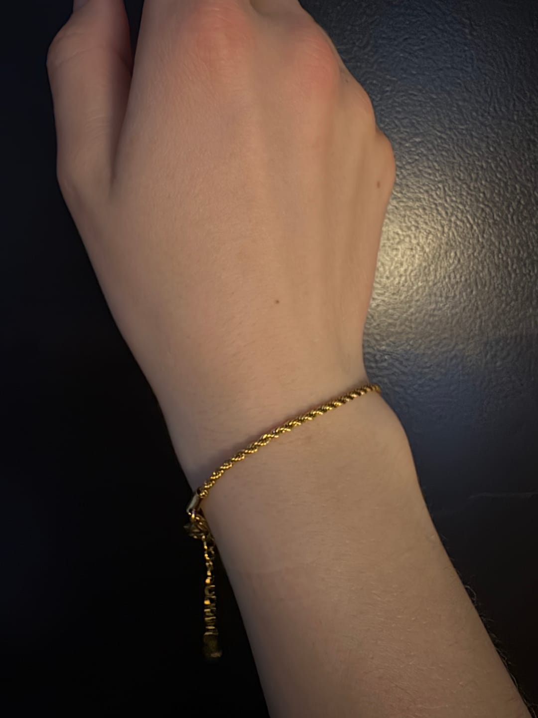 Customer photo review of Rope Chain Bracelet in Gold