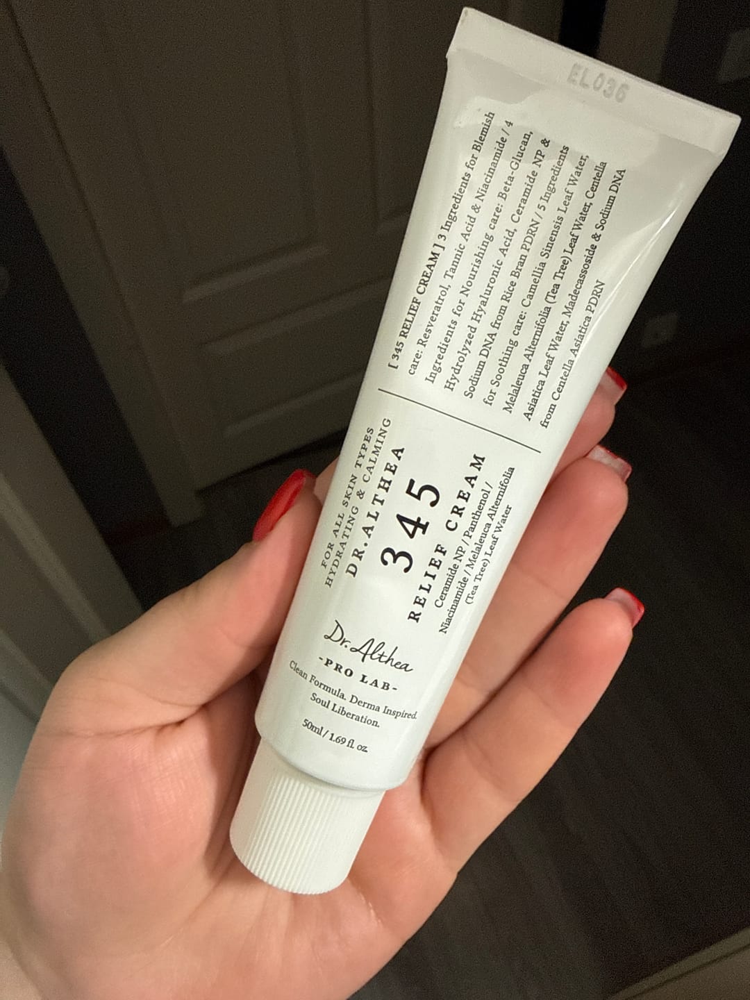 Customer photo review of Nomierinošs krēms ar resveratrolu Dr. Althea 345 Relief Cream