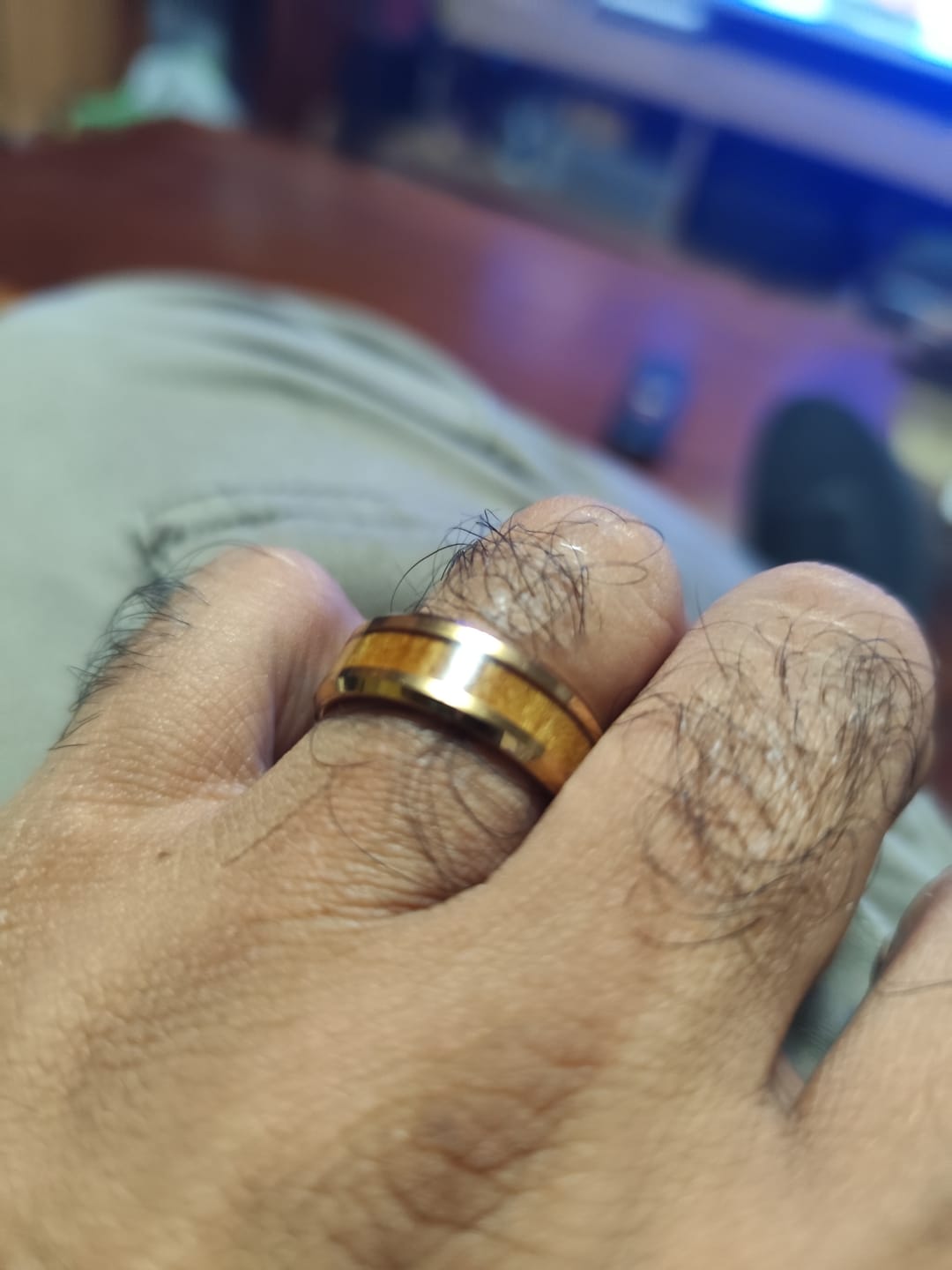 Customer photo review of Anillo Blended Whisky Carburo de Tungsteno