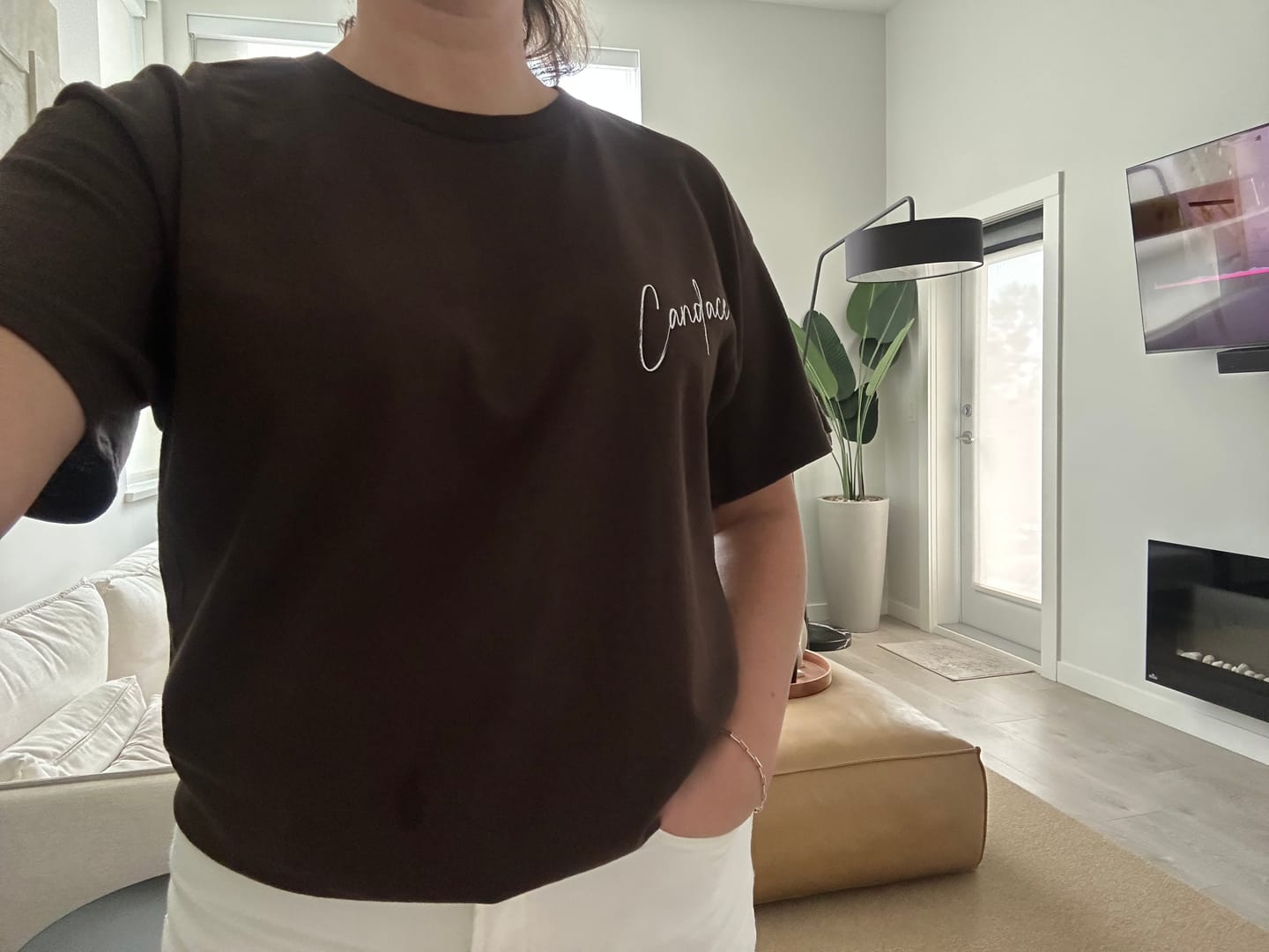 Customer photo review of Stand With Candace Global T-Shirt