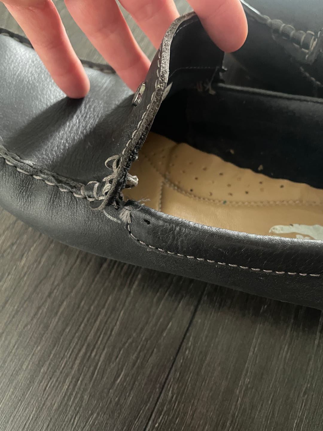 Customer photo review of Navy Ralph Slip On Shoes
