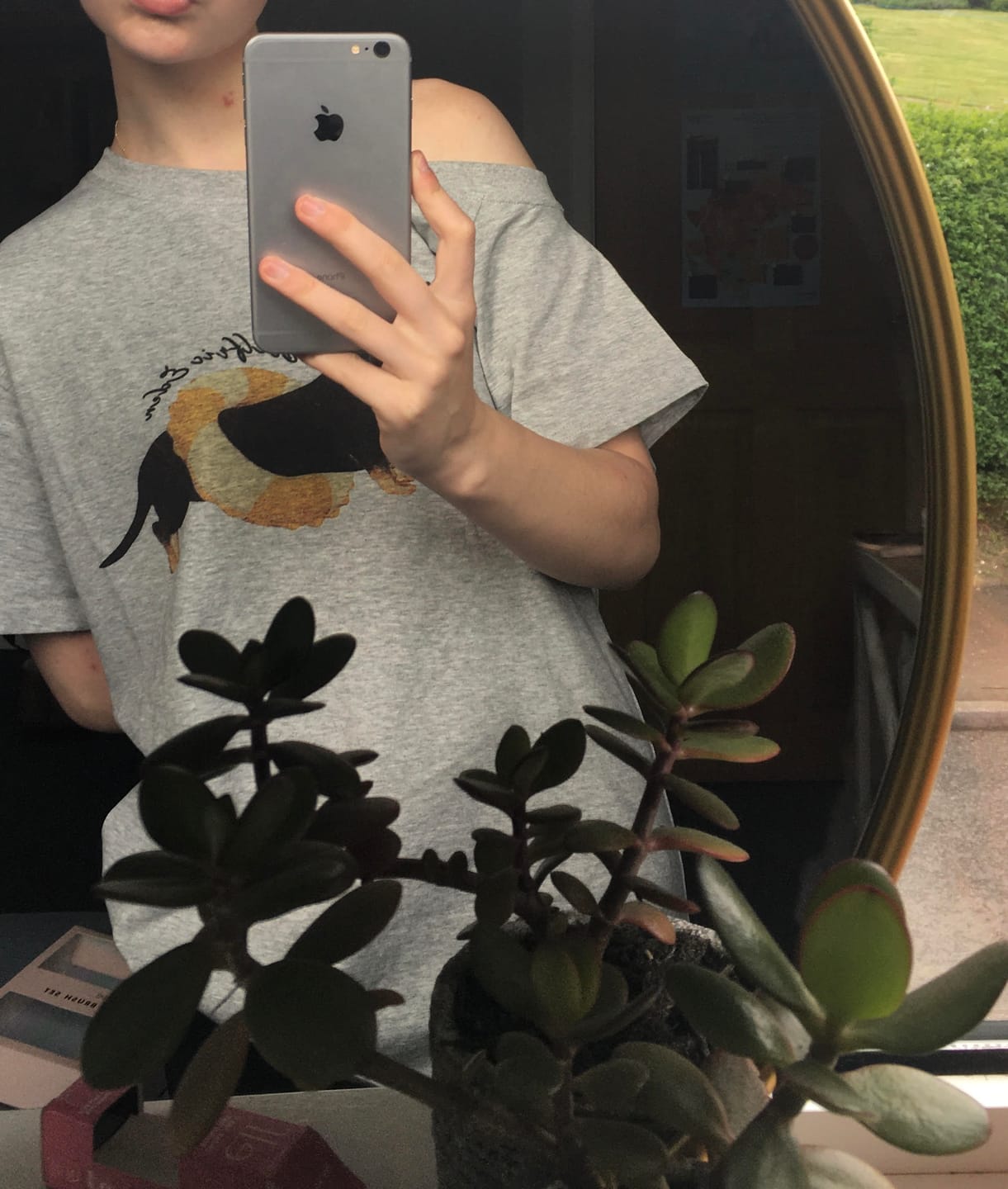 Customer photo review of Aelfric Eden Dachshund Off-The-Shoulder Tee