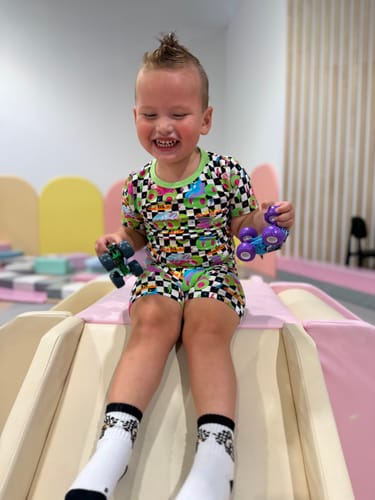 Customer photo review of Ready, Check, Glow Two-Piece Shorts Jammies