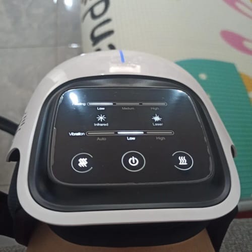 Customer photo review of Smart Heated Cordless Knee Massager - Fast Joint Pain Relief & Recovery