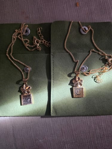 Customer photo review of A'ala Heirloom Initial Necklace