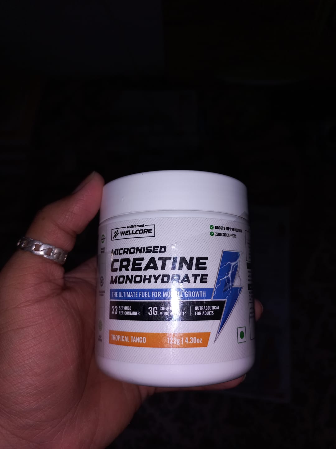 Customer photo review of Wellcore - Pure Micronised Creatine Monohydrate (122g, 33 Servings) Tropical Tango