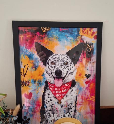 Customer photo review of Personalised Poster With Dog or Cat - Graffiti