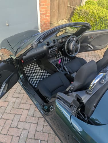 Customer photo review of Dadu Dice Checkered Car Floor Mats