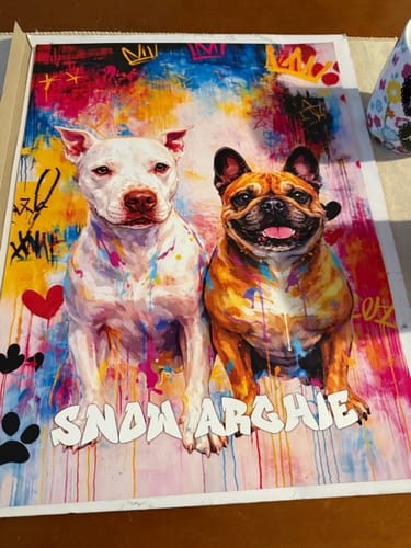Customer photo review of Personalised Poster With Dog or Cat - Graffiti