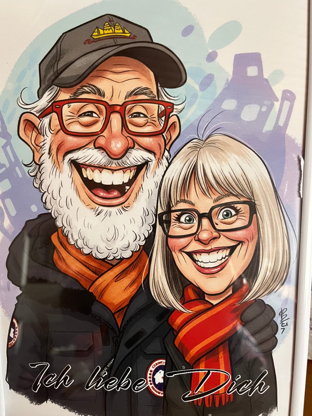 Customer photo review of ColorSketch Poster Dein Foto als handgezeichnete Karikatur