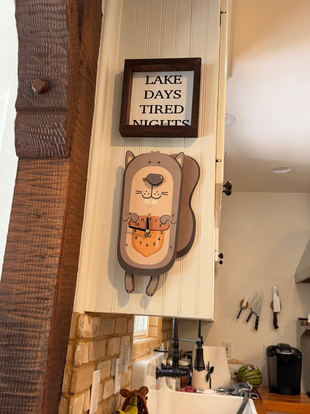 Customer photo review of Chestnut the Squirrel Pendulum Clock