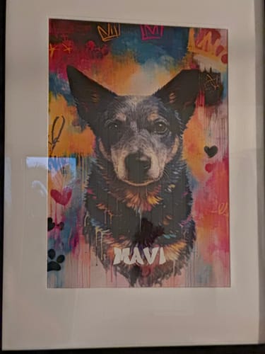 Customer photo review of Personalised Poster With Dog or Cat - Graffiti