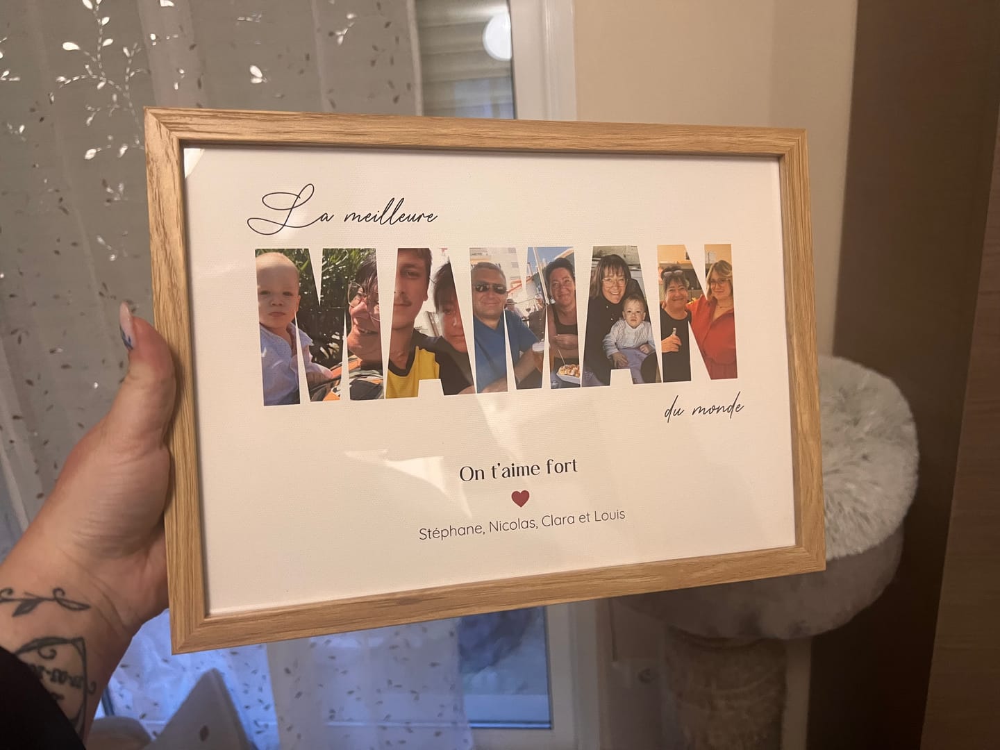 Customer photo review of Affiche personnalisée meilleure maman du monde - Cadre personnalisé
