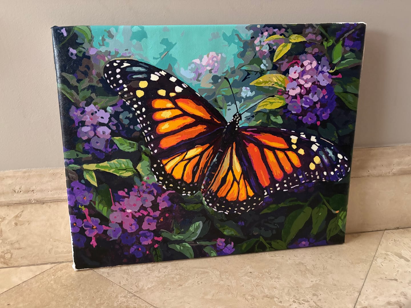 Customer photo review of Monarch Butterfly Painting