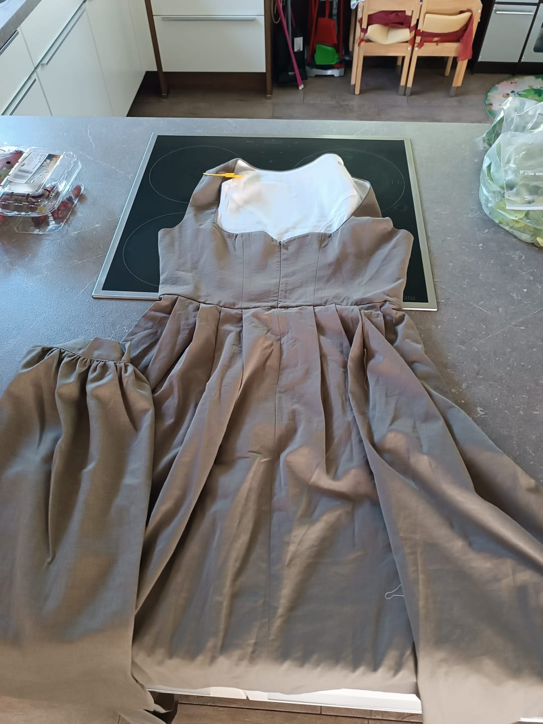 Customer photo review of Mint Grün Dirndl mit Gerader Ausschnitt Herzrüschen Allover Muster