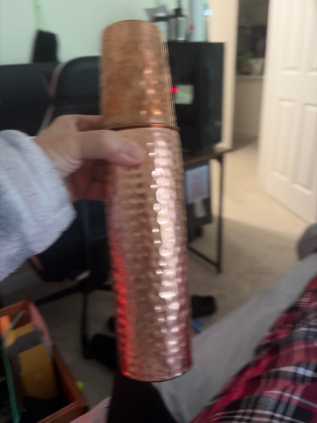 Customer photo review of Himalayan Ayurvedic Pure Copper Bottle