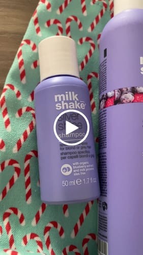 Customer video review of Milk Shake Silver Shine Holiday Gift Set - Complete Blonde & Grey Hair Care Bundle