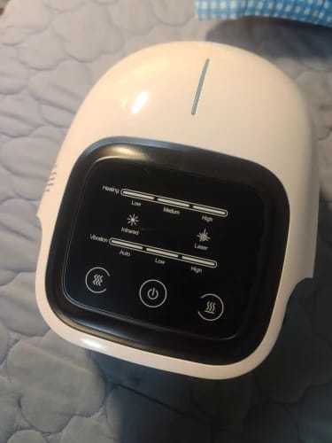 Customer photo review of Smart Heated Cordless Knee Massager - Fast Joint Pain Relief & Recovery