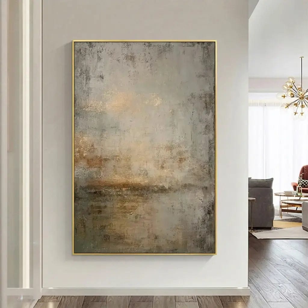 Customer photo review of Gold Leaf Misty Abstract Painting