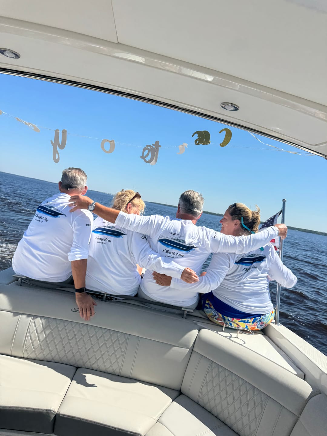 Customer photo review of Mens Captain & Crew Drifit Custom Boat Shirts - Long Sleeves