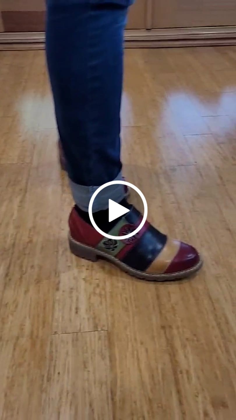 Customer video review of Floral Color-Block Loafers Flats