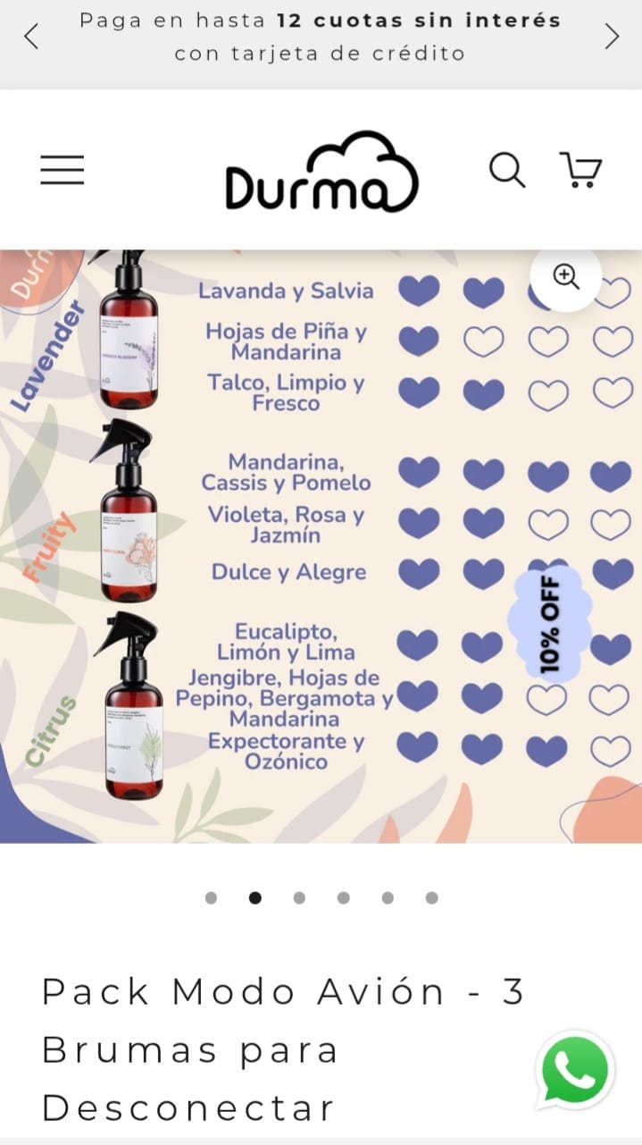 Customer photo review of Lavender Blossom - Bruma de Almohada para Sueño Profundo (250 ml)