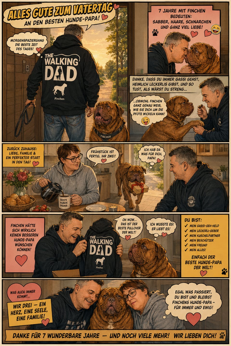 Customer photo review of Personalisierter Hoodie - The Walking Dad